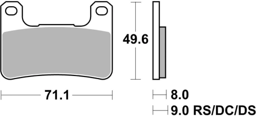 Brzdové destičky, BRAKING (semi metalická směs CM66) 2 ks v balení M501-301