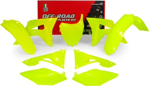 Sada plastů Honda, RTECH (neon žlutá, 6 dílů, vč. krytů vzduch filtru) M400-819