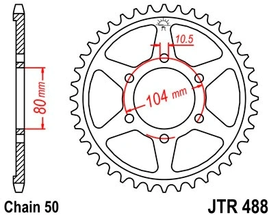 Řetězová rozeta JT JTR 488-47 47 zubů, 530 JTR488.47 727.488.47