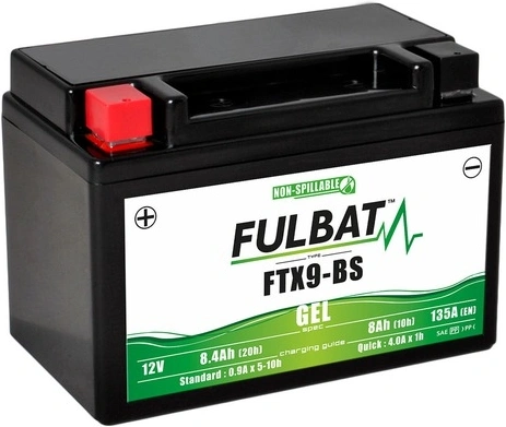 Baterie 12V, YTX9-BS GEL, 8,4Ah, 135A, bezúdržbová GEL technologie 150x87x105, FULBAT (aktivovaná ve výrobě) M310-138