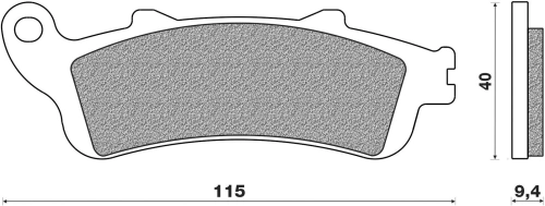 Brzdové destičky (směs SCOOTER ELITE ORGANIC) NEWFREN (2 ks v balení) M502-654
