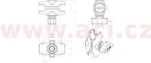 Rameno 60 mm, kovové, RAM Mounts (2)