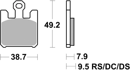 Brzdové destičky, BRAKING (semi metalická směs CM66) 2 ks v balení M501-300