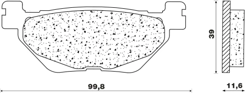 Brzdové destičky (směs organická + kevlar) NEWFREN (2 ks v balení) M532-253