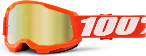 STRATA 2, 100% dětské brýle Orange, zrcadlové zlaté plexi