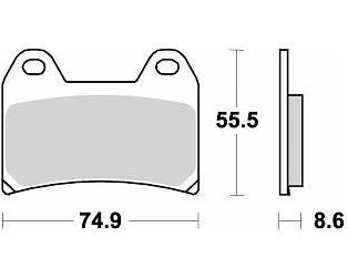 Brzdové destičky, BRAKING (sinterová směs CM55) 2 ks v balení M501-214