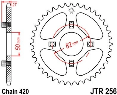 Řetězová rozeta JT JTR 256-33 33 zubů, 420 JTR256.33 727.256-33