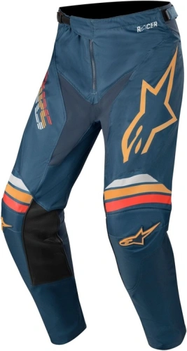 Kalhoty RACER BRAAP 2020, ALPINESTARS (tmavá modrá/oranžová)