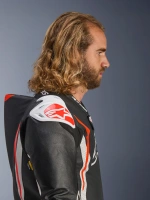 Jednodílná kombinéza GP TECH V5, ALPINESTARS (černá/bílá/červená fluo) 2026 (11)