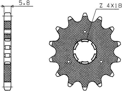 Řetězové kolečko pro sekundární řetězy typu 520, SUNSTAR (12 zubů) M291-3004-12