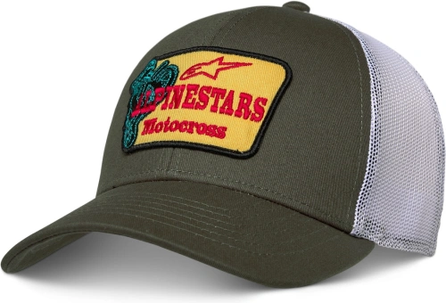 Kšiltovka HARDWARE TRUCKER, ALPINESTARS (zelená/bílá)