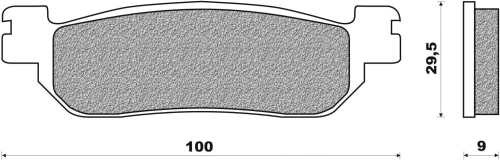 Brzdové destičky (směs SCOOTER ELITE ORGANIC) NEWFREN (2 ks v balení) M502-449