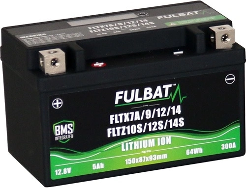 Lithiová baterie  LiFePO4  YTZ14S  FULBAT  12V, 5Ah, 350A, hmotnost 0,85 kg, 150x87x93 M311-026