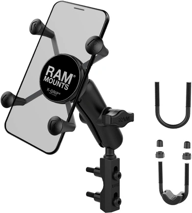 Kompletní sestava držáku X-Grip s uchycením na objímku brzdové/spojkové páčky/řidítka motocyklu, RAM Mounts