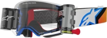 Brýle SUPERTECH CORP ROLL-OFF WIDE VISION, ALPINESTARS (modrá/oranžová, čiré plexi a roll-off systém) 2025