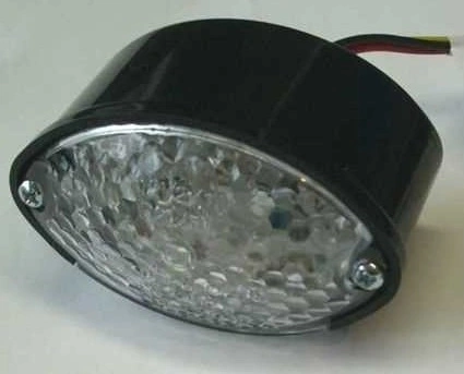 Koncové světlo na motorku LED Micro Cateye s osvětlením SPZ, "E" - černá PW255-704