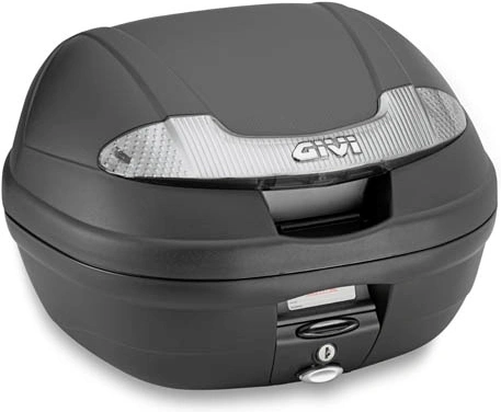 GIVI E 340NT TECH Vision kufr černý s čirými odrazkami (Monolock s vlastní plotnou), objem 34 ltr.
