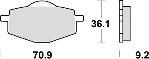 Brzdové destičky, BRAKING (semi-metalická směs SM1) 2 ks v balení M501-111