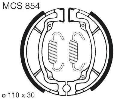 Brzdové čelisti LUCAS MCS 854 786.08.54