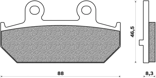 Brzdové destičky (směs SCOOTER ELITE ORGANIC) NEWFREN (2 ks v balení) M502-712