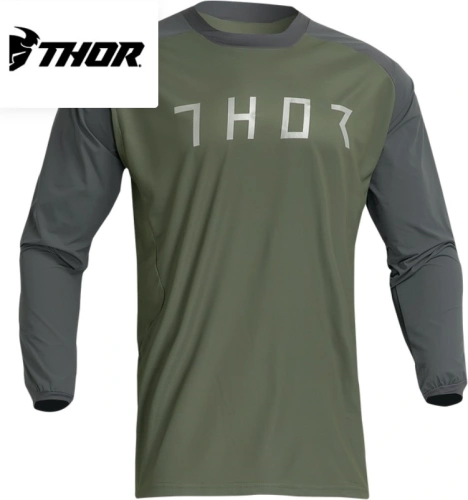 MX dres Thor Terrain (zelená army/šedá)
