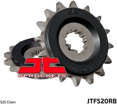 Řetězové kolečko s tlumící gumovou vrstvou pro sekundární řetězy typu 525, JT (16 zubů) M290-4028-16RB