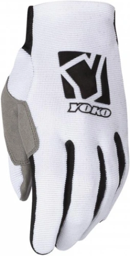 Motokrosové rukavice YOKO SCRAMBLE bílá / černá