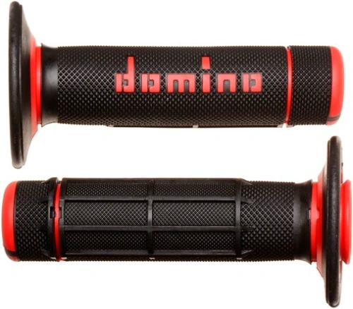 Gripy A020 (offroad) délka 118 mm, DOMINO (černo-červené) M018-112