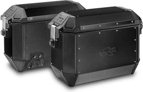 Sada bočních kufrů K-MISSION - 36l, KAPPA (černé, hliník, 49,5x38,7x24,6 cm)