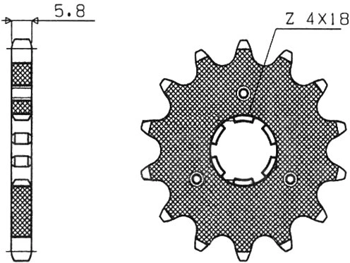 Řetězové kolečko pro sekundární řetězy typu 520, SUNSTAR (11 zubů) M291-3004-11