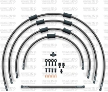 STANDARD Hadice přední brzdy sada Venhill POWERHOSEPLUS SUZ-4007FB-BK (4 hadice v sadě) černé hadice, černé koncovky VSUZ-4007FB-BK