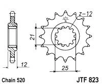 Řetězové kolečko JT JTF 823-13 13 zubů, 520 JTF823.13 726.14.64