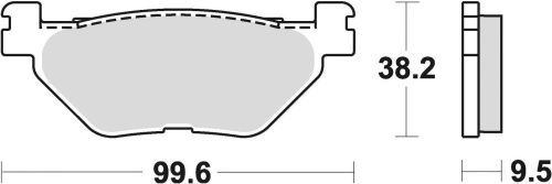 Brzdové destičky, BRAKING (semi-metalická směs SM1) 2 ks v balení M501-184