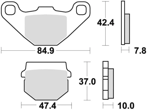 Brzdové destičky, BRAKING (semi-metalická směs SM1) 2 ks v balení M501-119