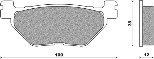 Brzdové destičky (směs SCOOTER ELITE SINTERED) NEWFREN (2 ks v balení) M502-691