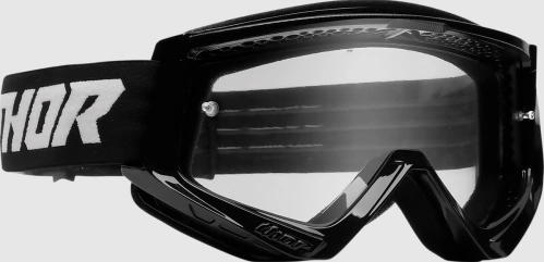 Motokrosové brýle Thor Combat Racer - černá, čiré Anti-Fog plexi (s čepy pro slídy)