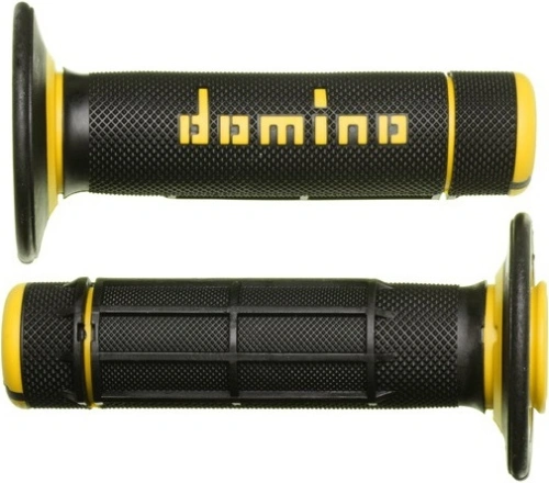 Gripy A020 (offroad) délka 118 mm, DOMINO (černo-žluté) M018-117
