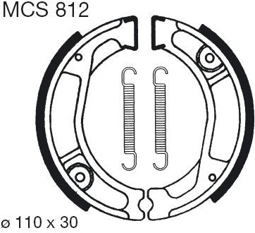 Brzdové čelisti LUCAS MCS 812 786.08.12