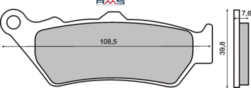 Brzdové destičky RMS 225101010 organické RMS.225101010