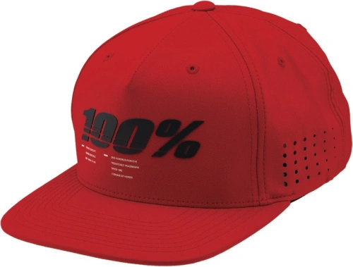 Kšiltovka 100% - DRIVE Snapback červená (vel. UNI)