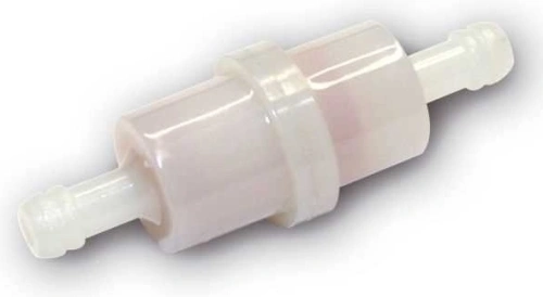 Benzinový filtr plast kulatý, připojení 6mm - bílá PW461-760