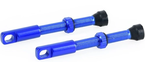 Ventilek pro bezdušové aplikace, OXFORD (modrá, vč. čepičky, slitina hliníku, délka 48 mm)
