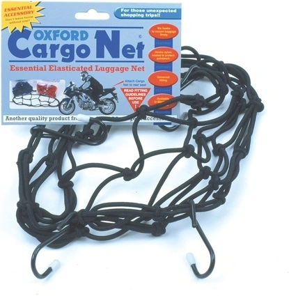 Pružná zavazadlová síť pro motocykly, OXFORD (30 x 30 cm, černá)