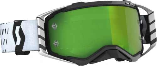 Brýle PROSPECT, SCOTT (černá/bílá, zelené chrom plexi s čepy pro slídy)