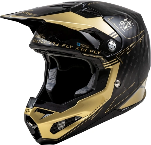 Přilba FORMULA S CARBON, FLY RACING - USA (černá/zlatá)