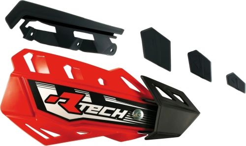 Plasty krytů páček FLX / FLX ALU / FLX ATV, RTECH (červeno-černé, pár) M440-1159