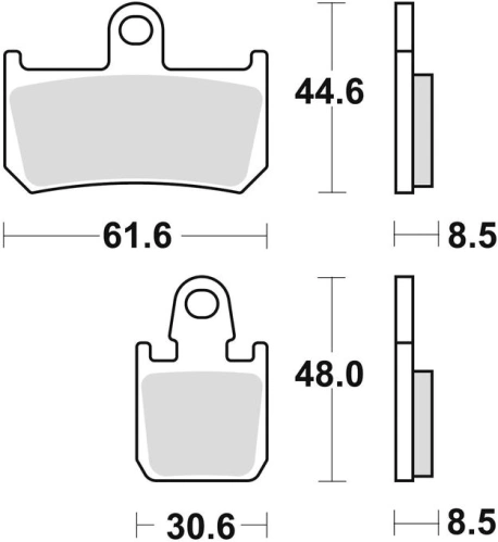 Brzdové destičky, BRAKING (sinterová směs CM55) 2 ks v balení M501-229