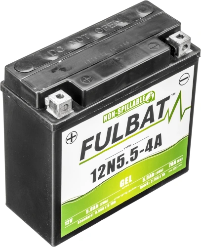 Baterie 12V, 12N5.5-4A GEL, 12V, 5.5Ah, 55A, bezúdržbová GEL technologie 135x60x130 FULBAT (aktivovaná ve výrobě) M310-204