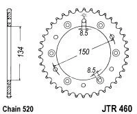 Řetězová rozeta JT JTR 460-51 51 zubů, 520 JTR460.51 727.05.72