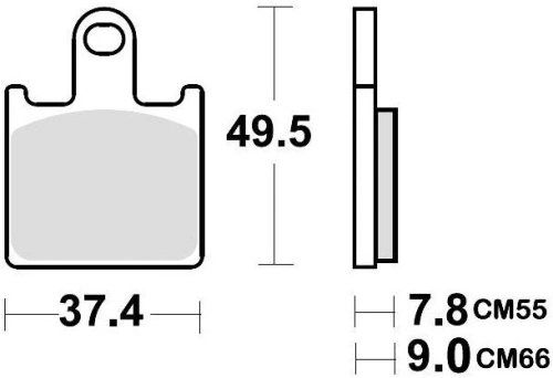 Brzdové destičky, BRAKING (semi metalická směs CM66) 2 ks v balení M501-303